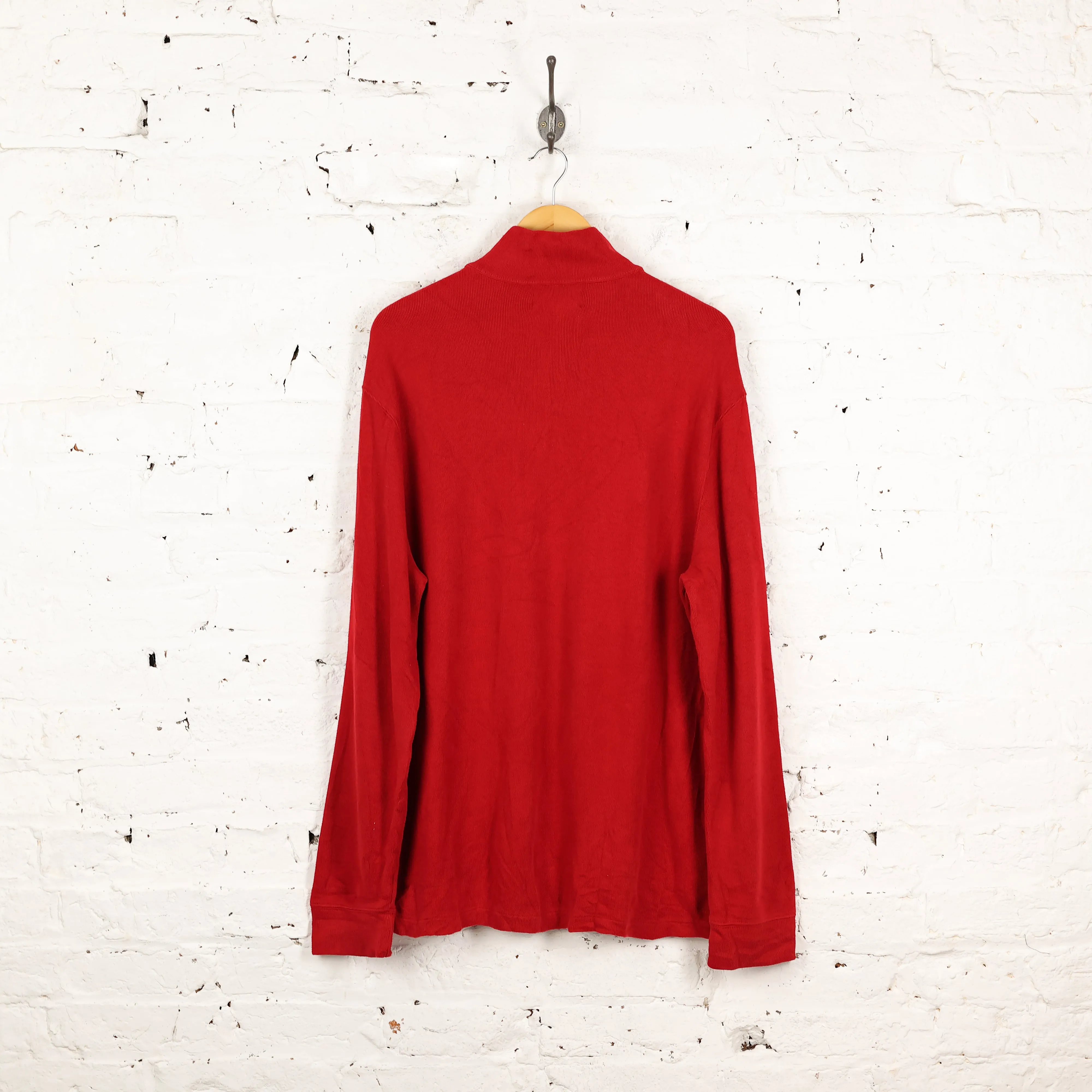 Ralph Lauren 1/4 Zip Sweatshirt - Red - L