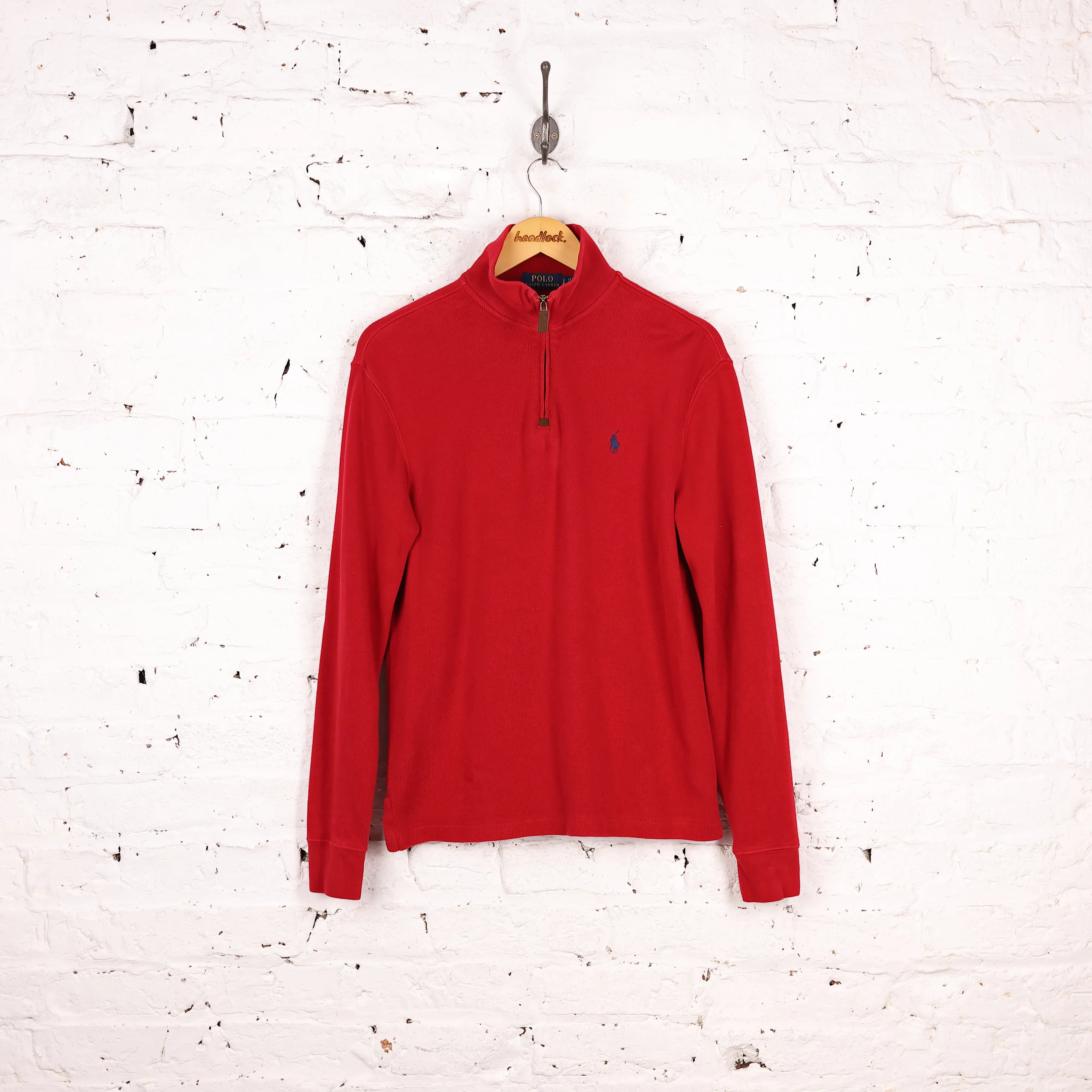 Ralph Lauren 1/4 Zip Sweatshirt - Red - S