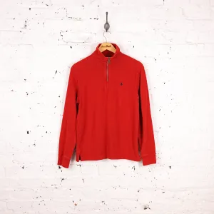 Ralph Lauren 1/4 Zip Sweatshirt - Red - S