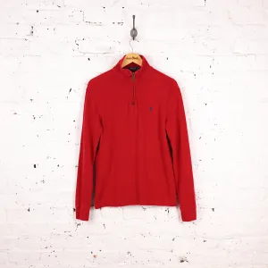 Ralph Lauren 1/4 Zip Sweatshirt - Red - S