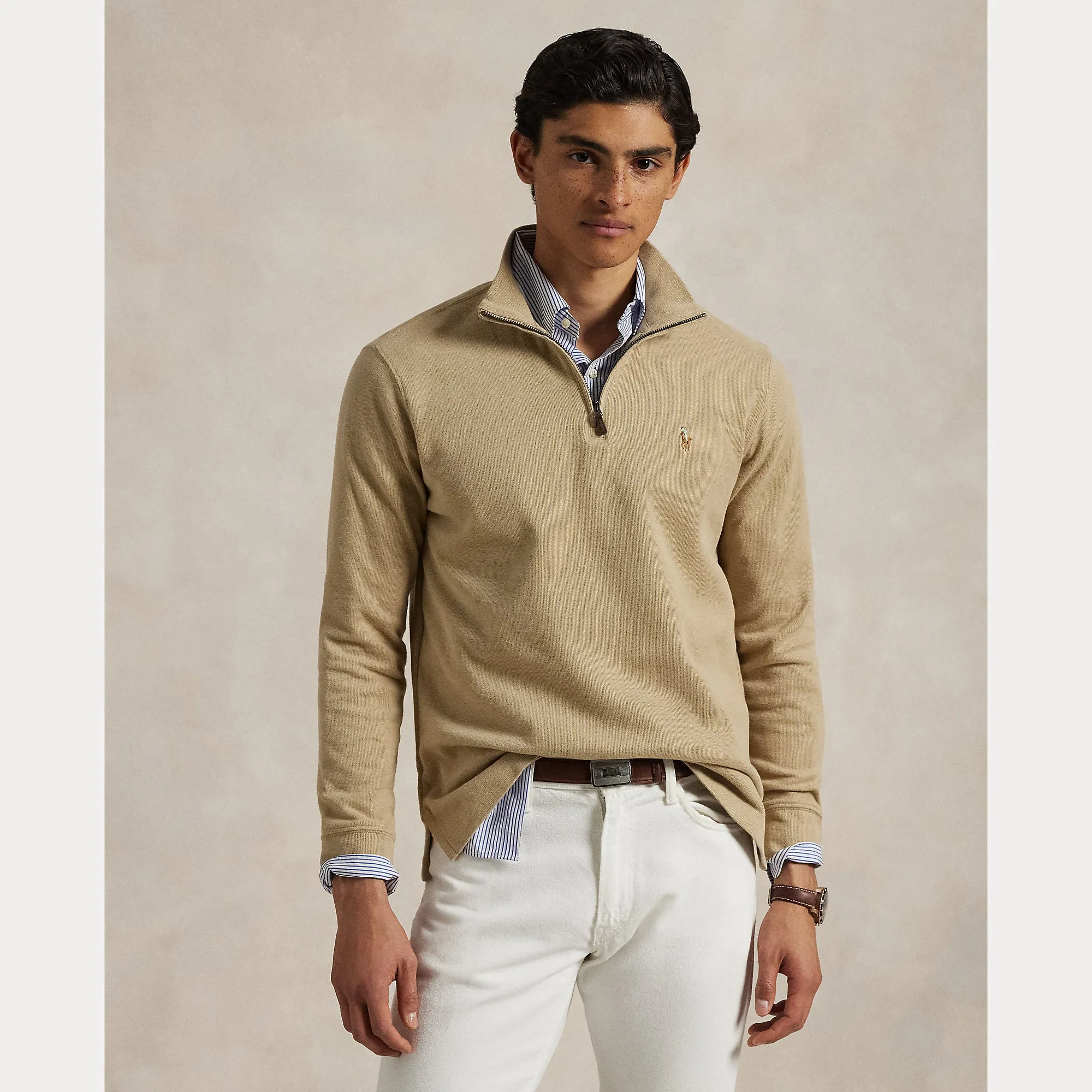 Ralph Lauren Mens Half zip Sweater - Coastal Blue or beige