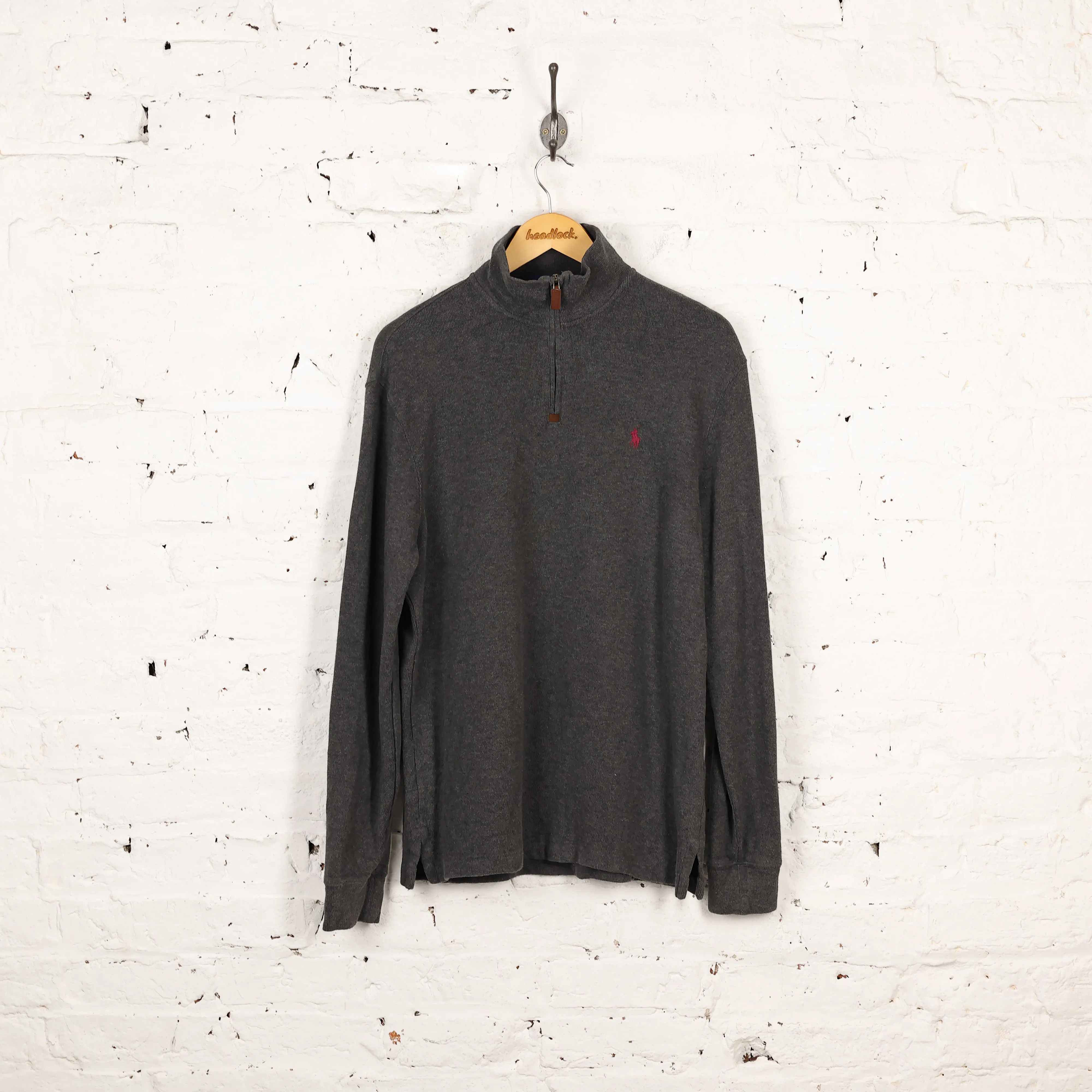 Ralph Lauren Polo 1/4 Zip Sweatshirt - Grey - M