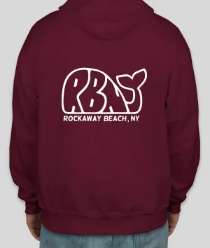 RBNY Whale Logo Full Zip Hoodie Maroon