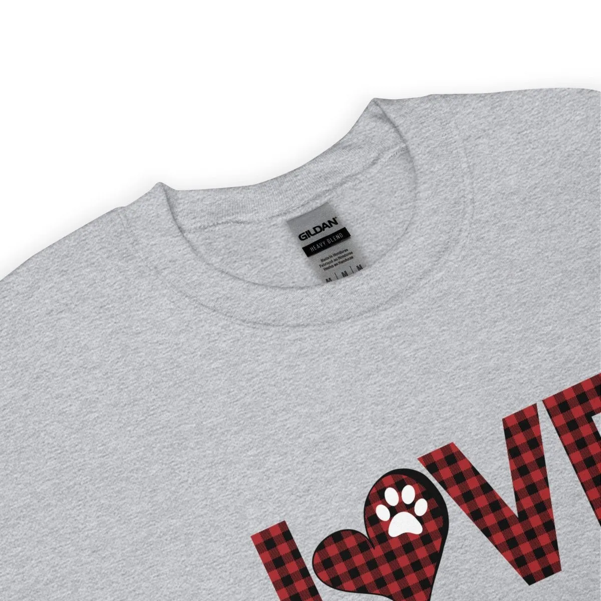 Red Plaid LOVE Paw Sweatshirt