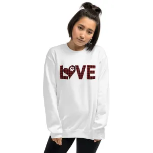 Red Plaid LOVE Paw Sweatshirt