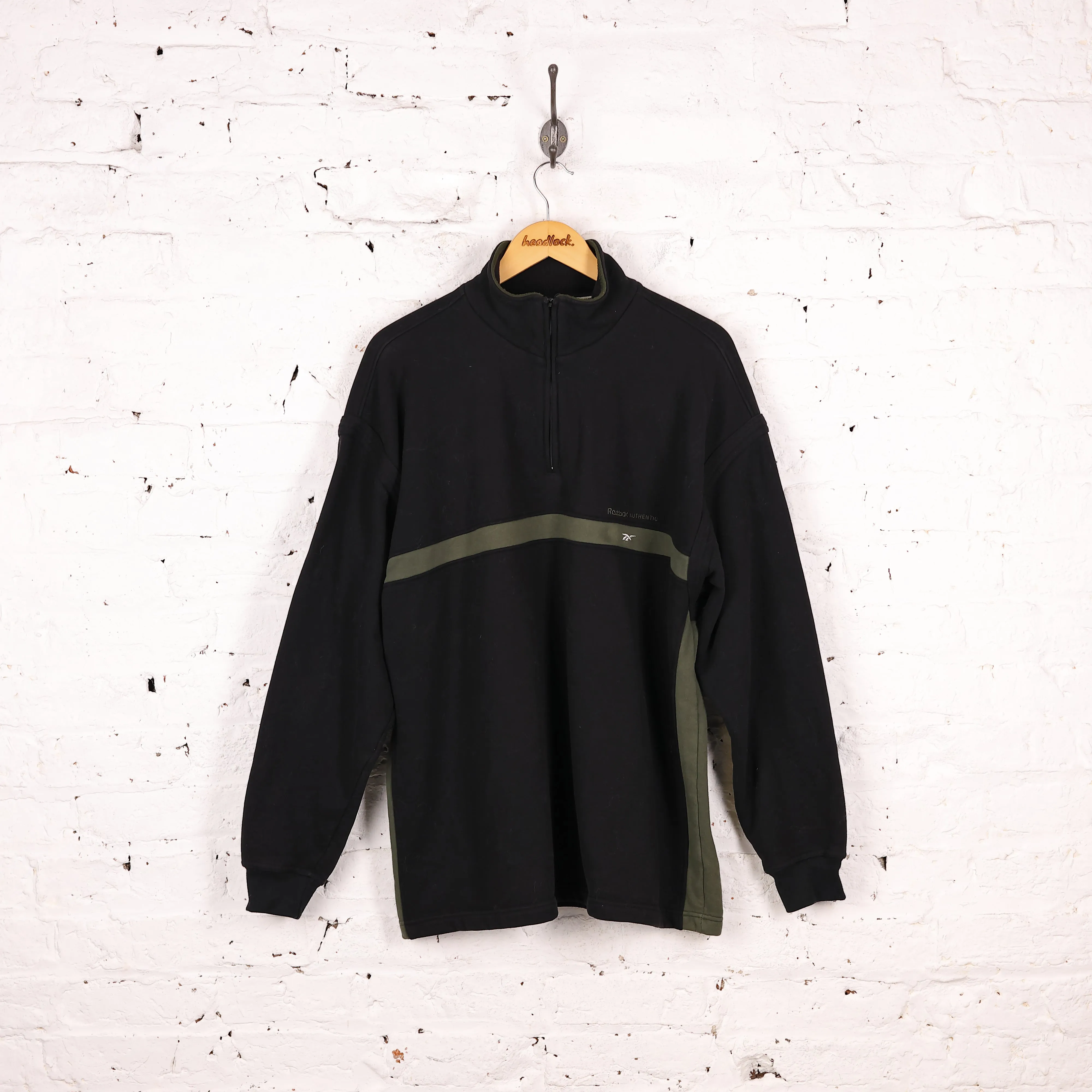 Reebok Authentic 1/4 Zip Sweatshirt - Black - L