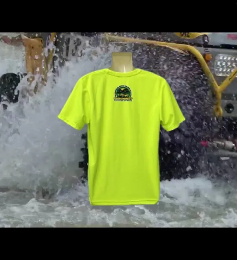 RFC 3XL HI VISIBILITY YELLOW ROUND NECK MICROFIBER T-SHIRT