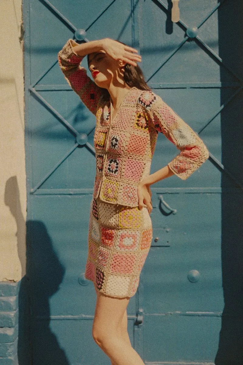 Romy Mini Skirt in Patchwork