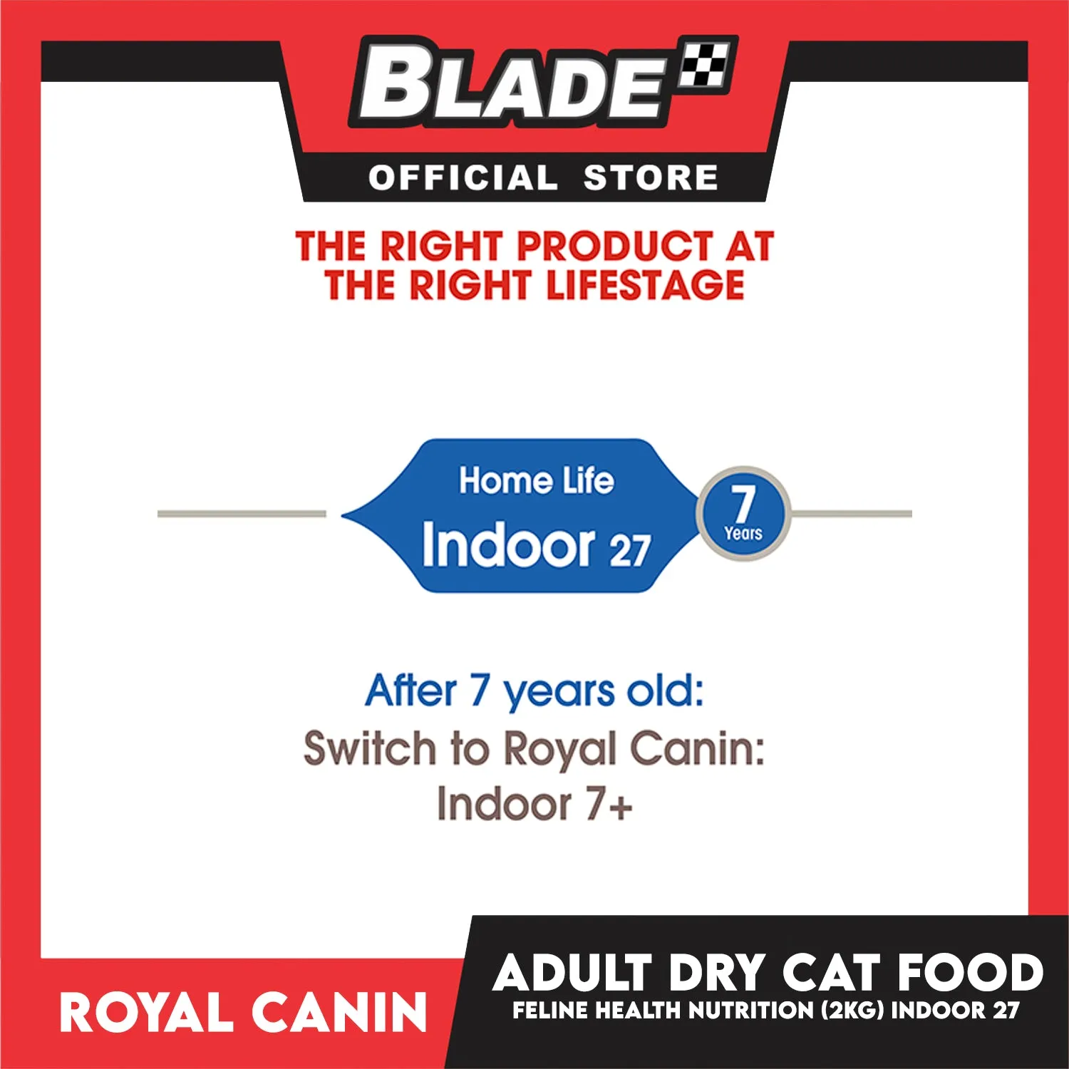 Royal Canin Indoor 27 (2kg) Adult Dry Cat Food - Feline Health Nutrition