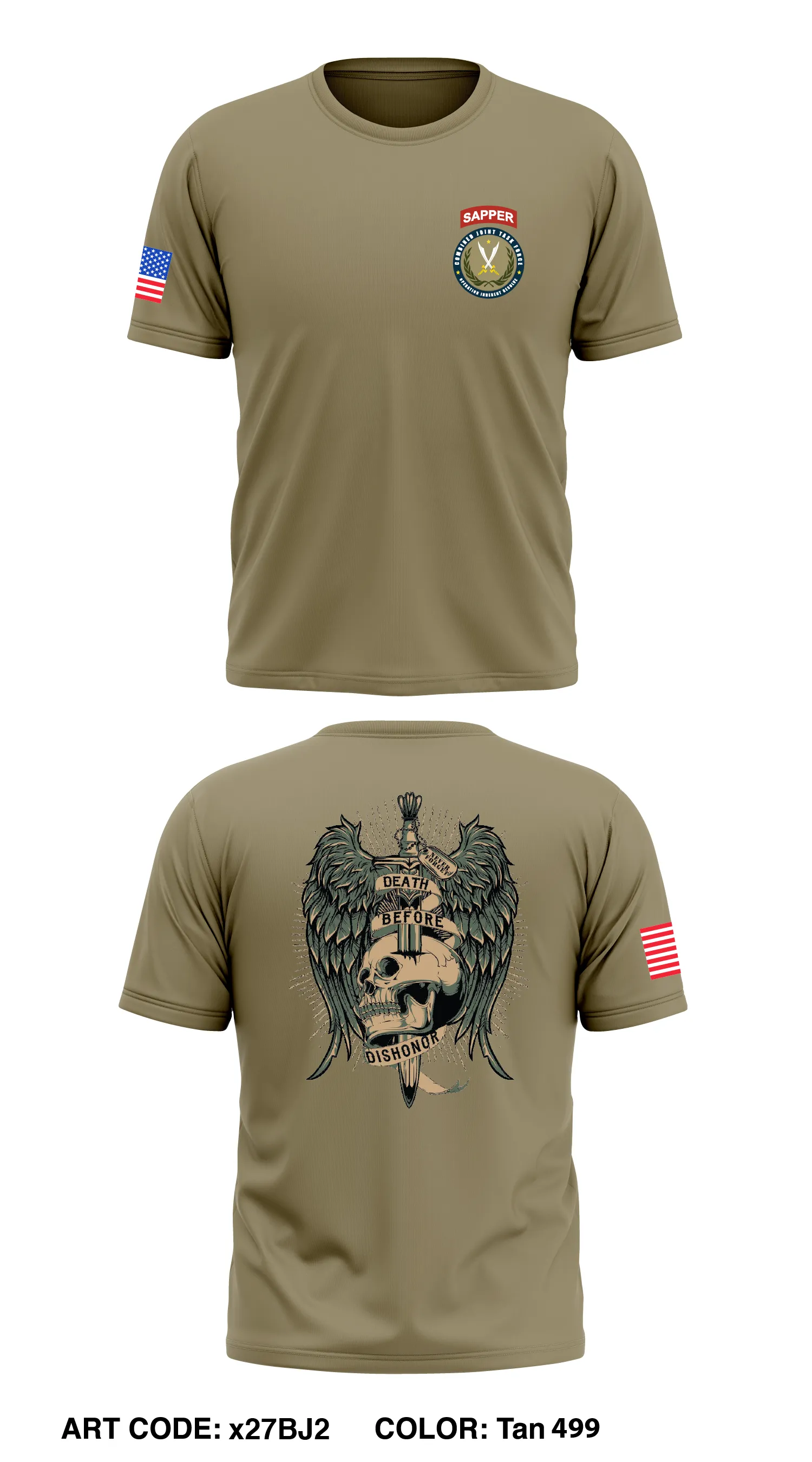Sapper PLT, 299BEB, 4th Infantry Division  Store 1 Core Men's SS Performance Tee - x27BJ2