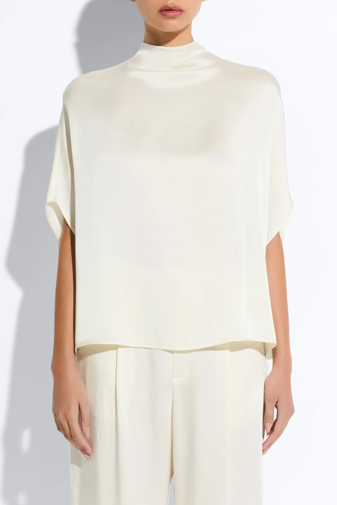 Satin Cape Tee | Cream