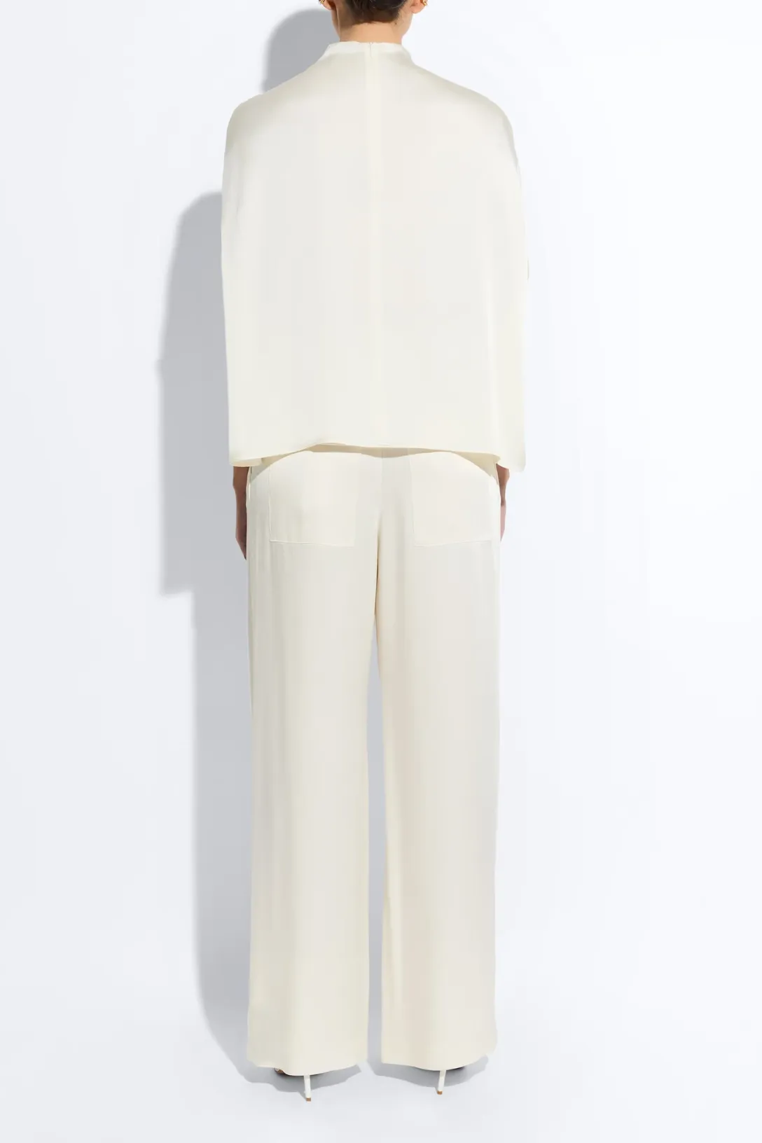 Satin Cape Tee | Cream