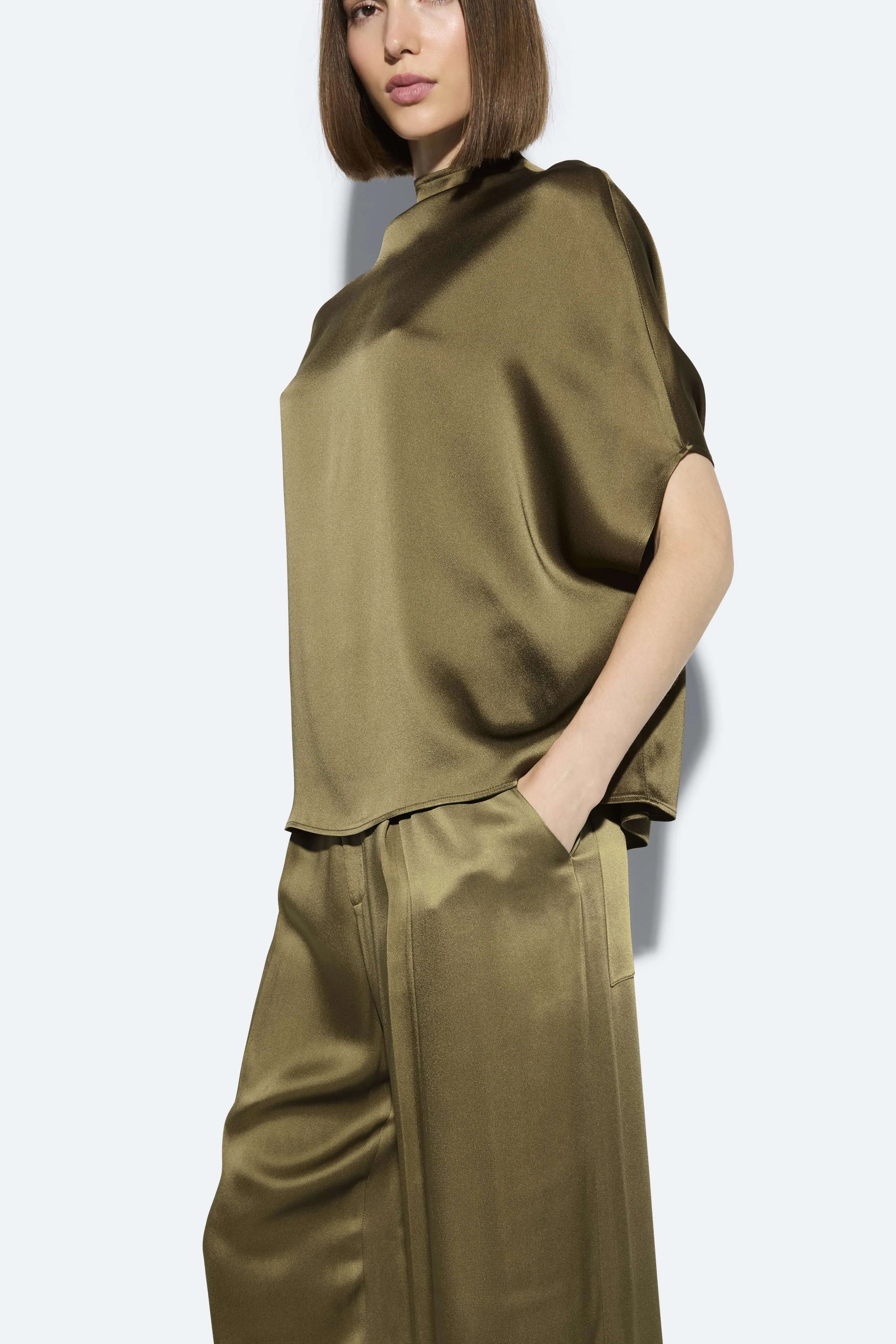 Satin Cape Tee
