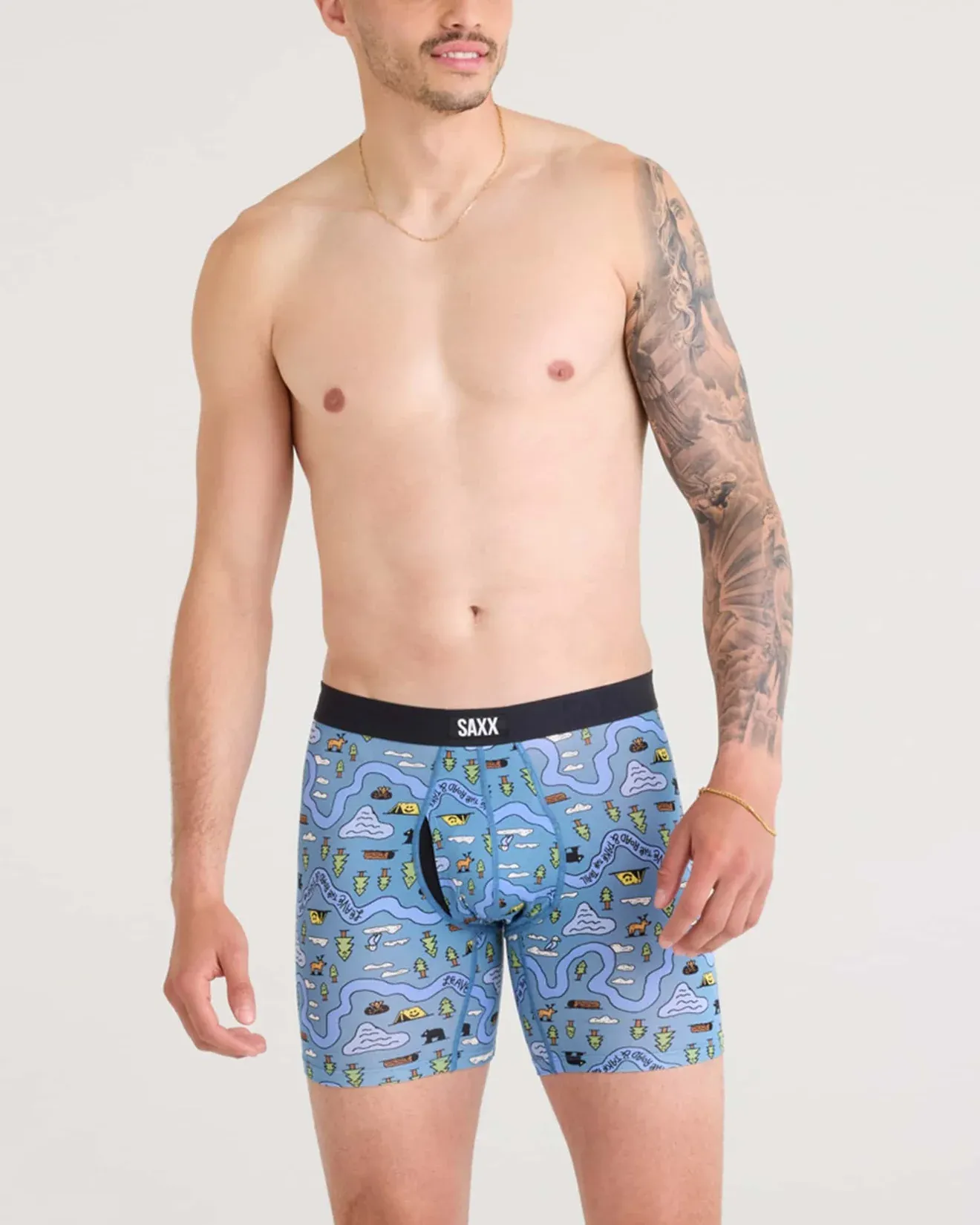 Saxx Vibe XTRA Underwear - Take The Trail-Slate