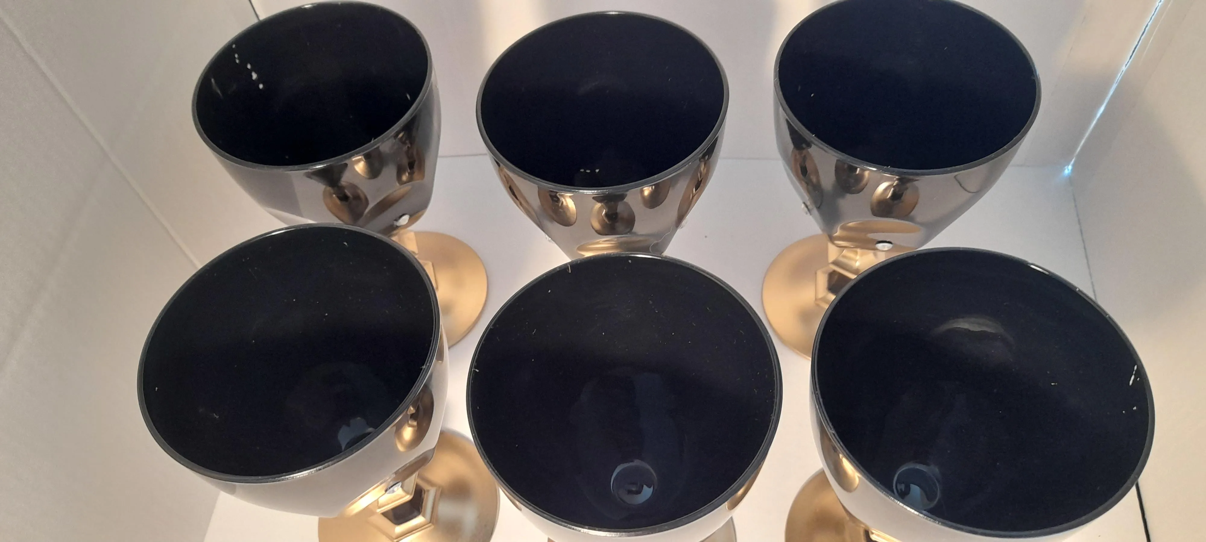 set 6 glass goblets