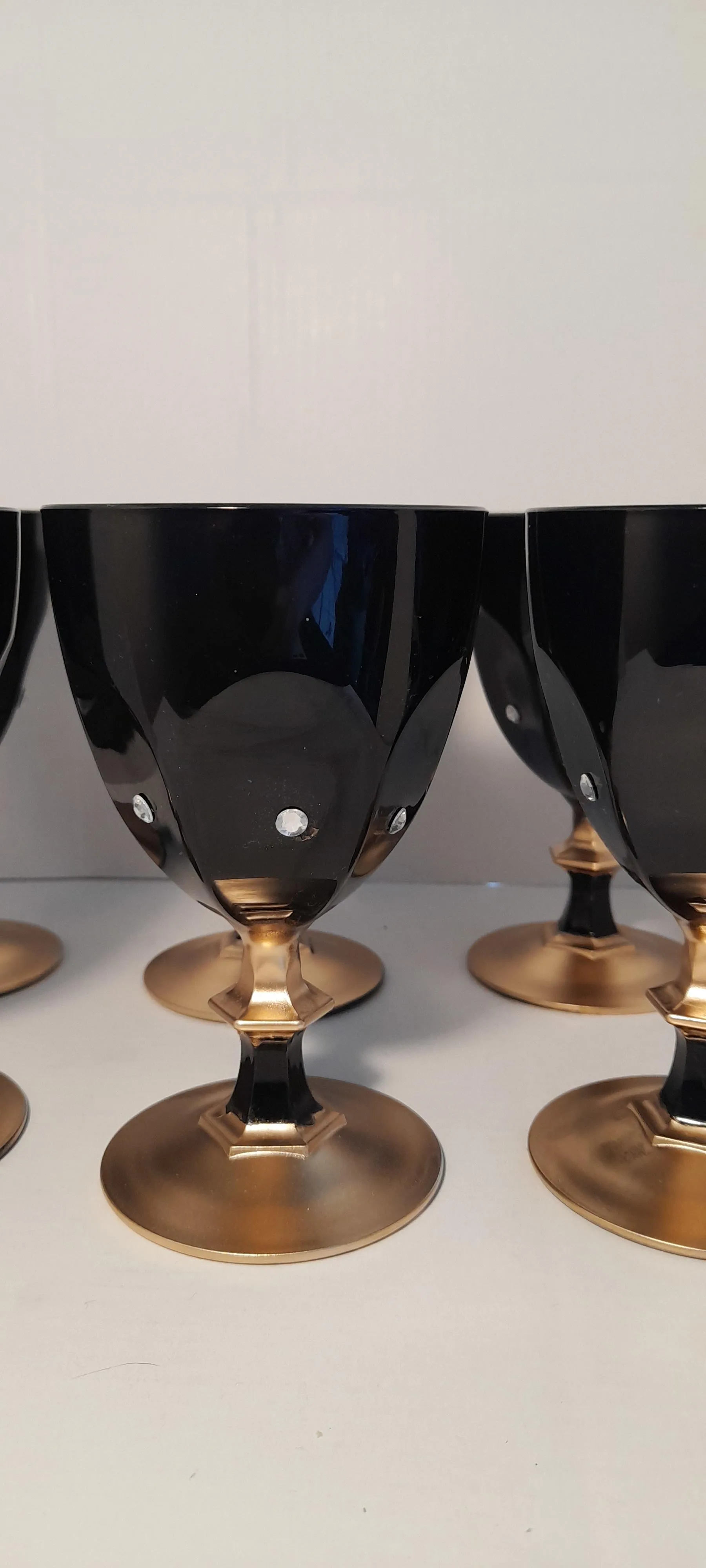 set 6 glass goblets