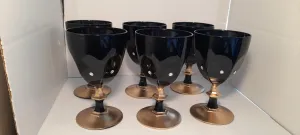 set 6 glass goblets
