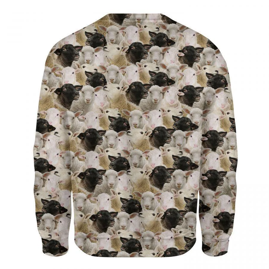 Sheep - Full Face - Premium Sweatshirt