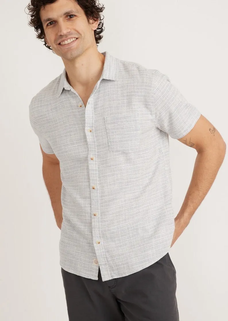 Short Sleeve Stretch Selvage Stripe Shirt