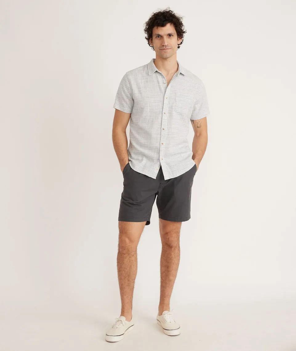Short Sleeve Stretch Selvage Stripe Shirt