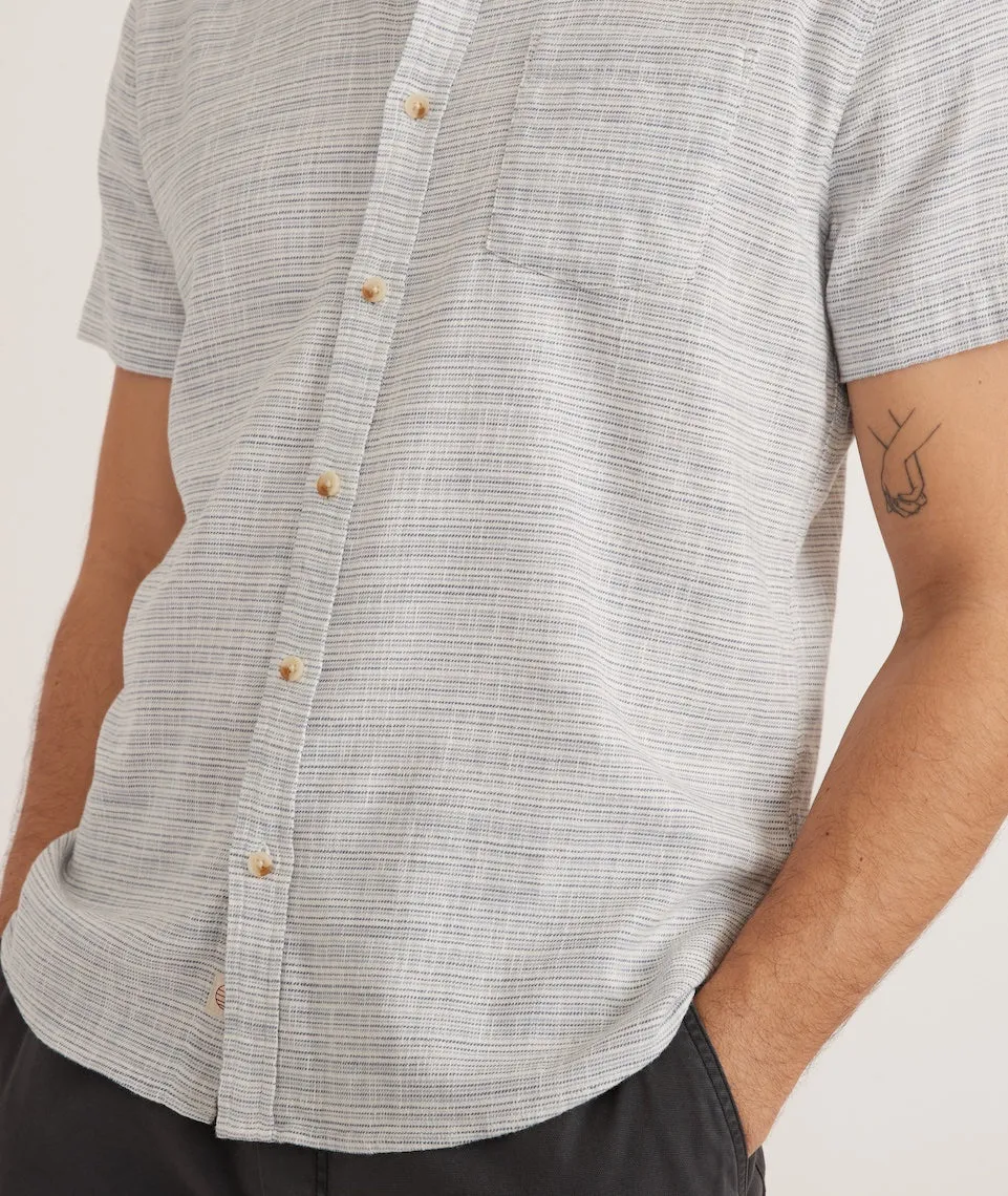 Short Sleeve Stretch Selvage Stripe Shirt