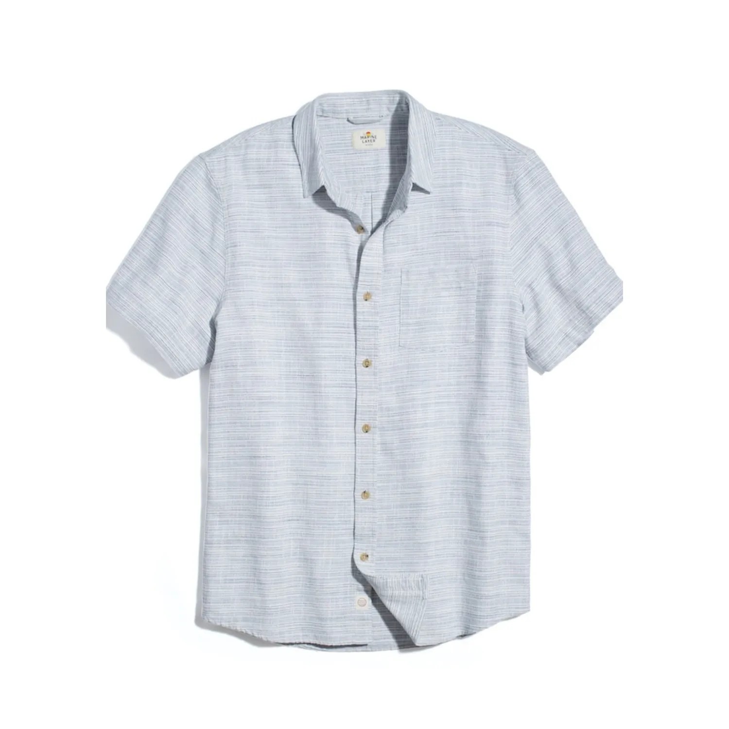 Short Sleeve Stretch Selvage Stripe Shirt