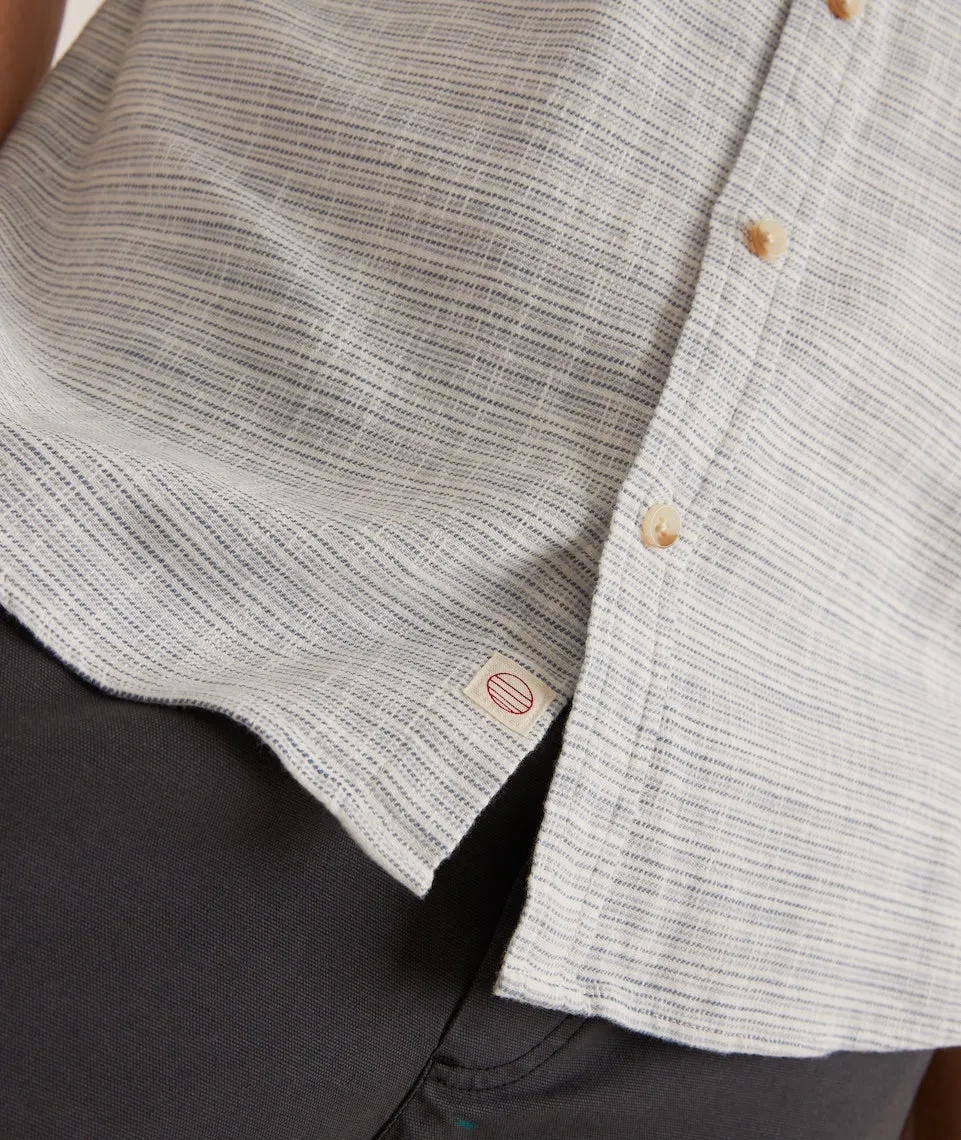 Short Sleeve Stretch Selvage Stripe Shirt