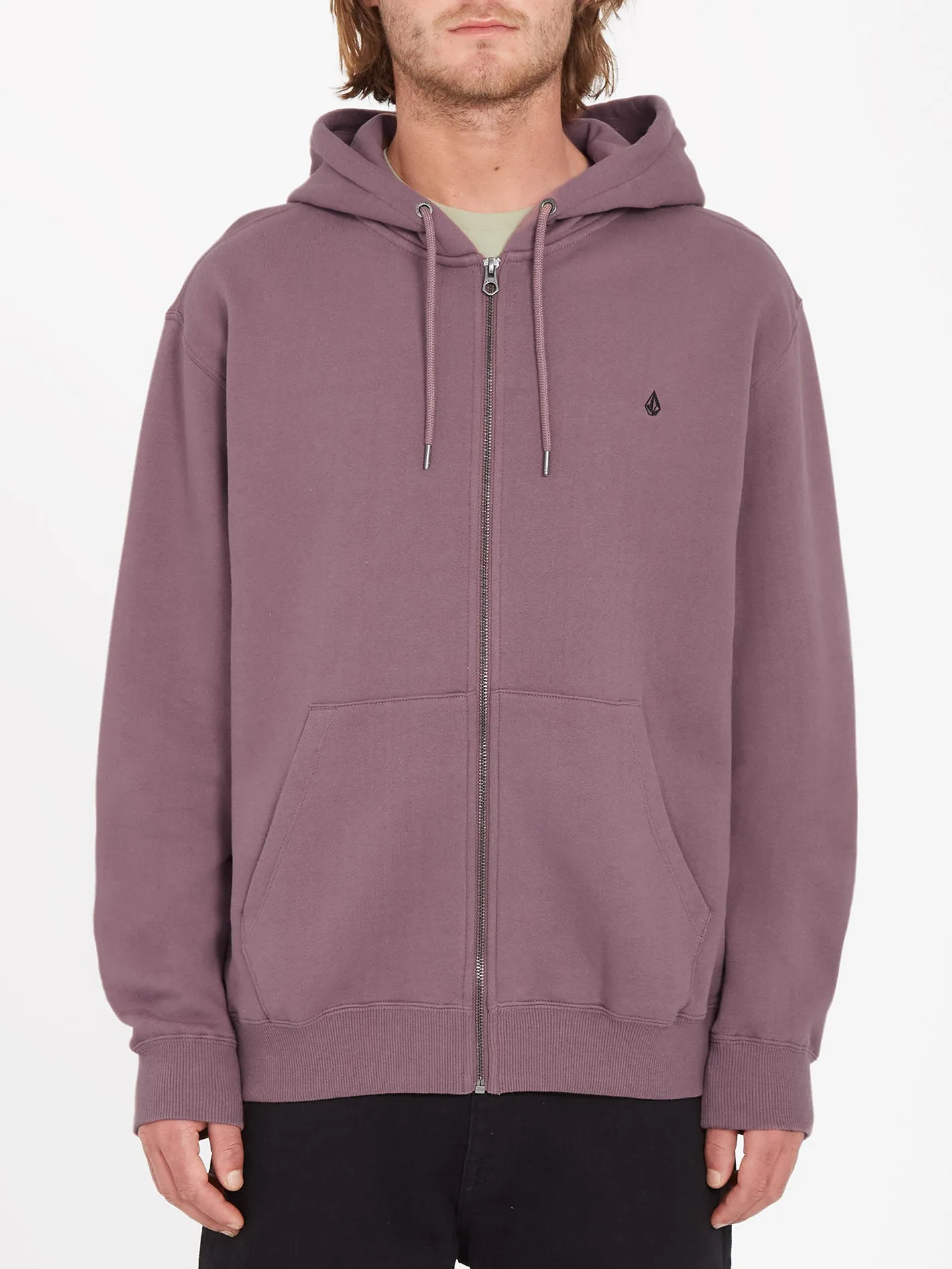 Single Stone Zip Kapuzenpullover - BORDEAUX BROWN