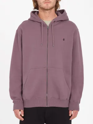 Single Stone Zip Kapuzenpullover - BORDEAUX BROWN