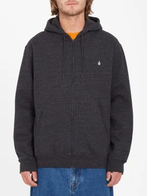 Single Stone Zip Kapuzenpullover - HEATHER BLACK