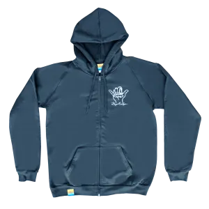 Slate Blue Shaka Wave Organic Full Zip