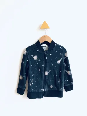 Space Zip-Up Sweatshirt // 2-4Y