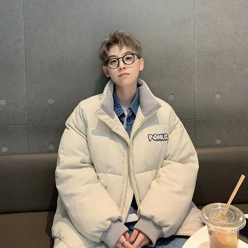 Stand Collar Corduroy Jacket