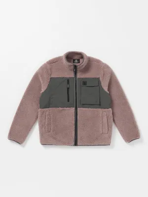 Storm Stone Zip Sherpa Sweatshirt - BORDEAUX BROWN