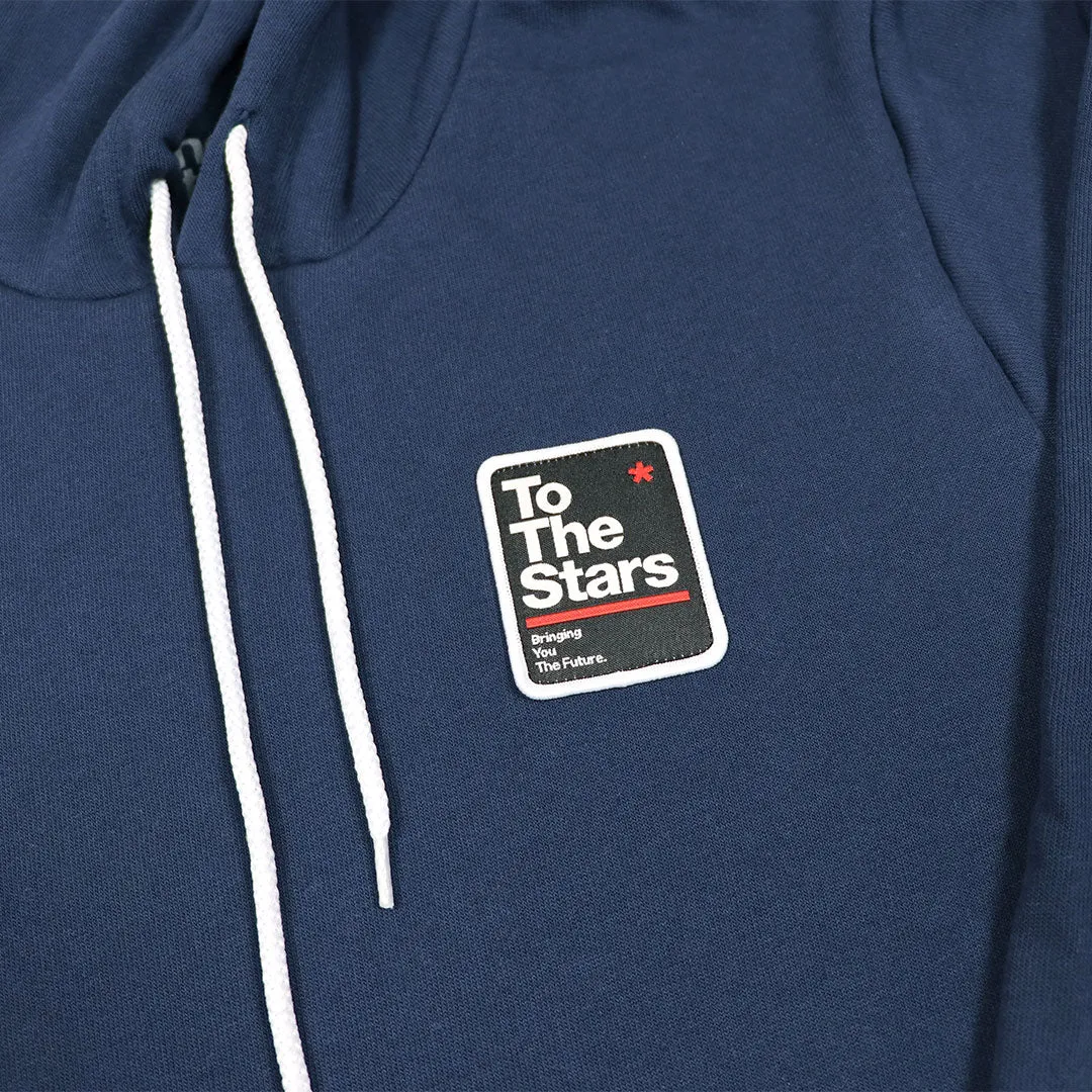 Street Sign Patch Pullover Hoodie Navy