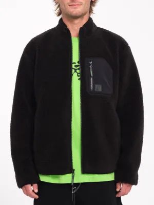 Sweat Sherpa Zippé Muzzer Fuzzar - BLACK