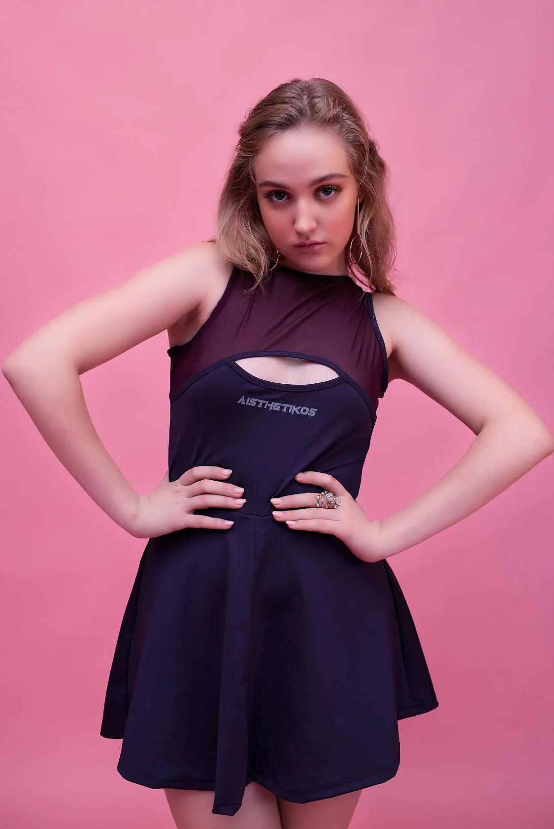 Swirl Tennis Skirt Dress for adventure and coffee run ( Lavender )