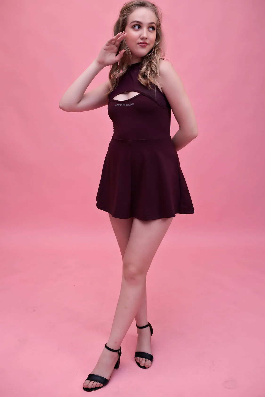 Swirl Tennis Skirt Dress for adventure and coffee run ( Lavender )