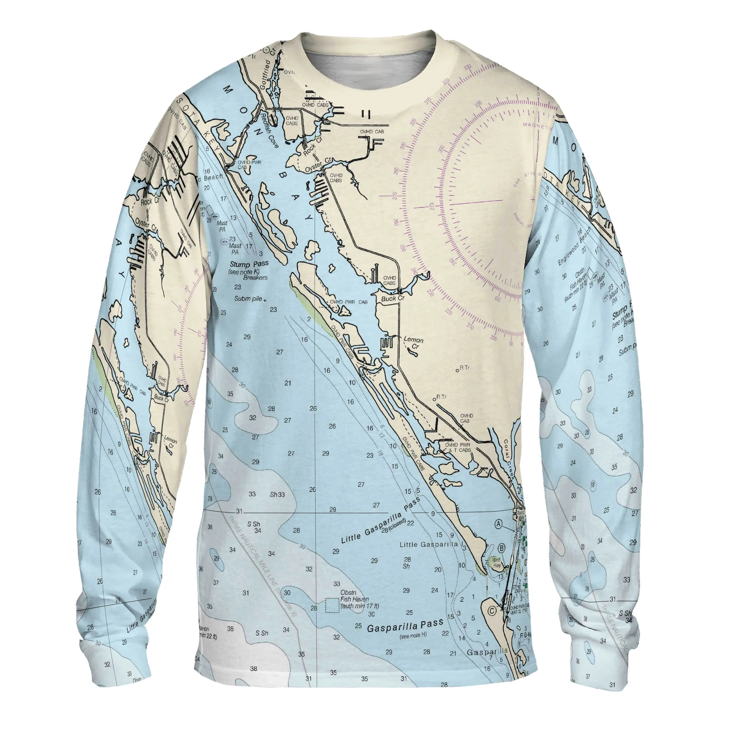 The Gasparilla Island to Stump Pass Long Sleeve Tee