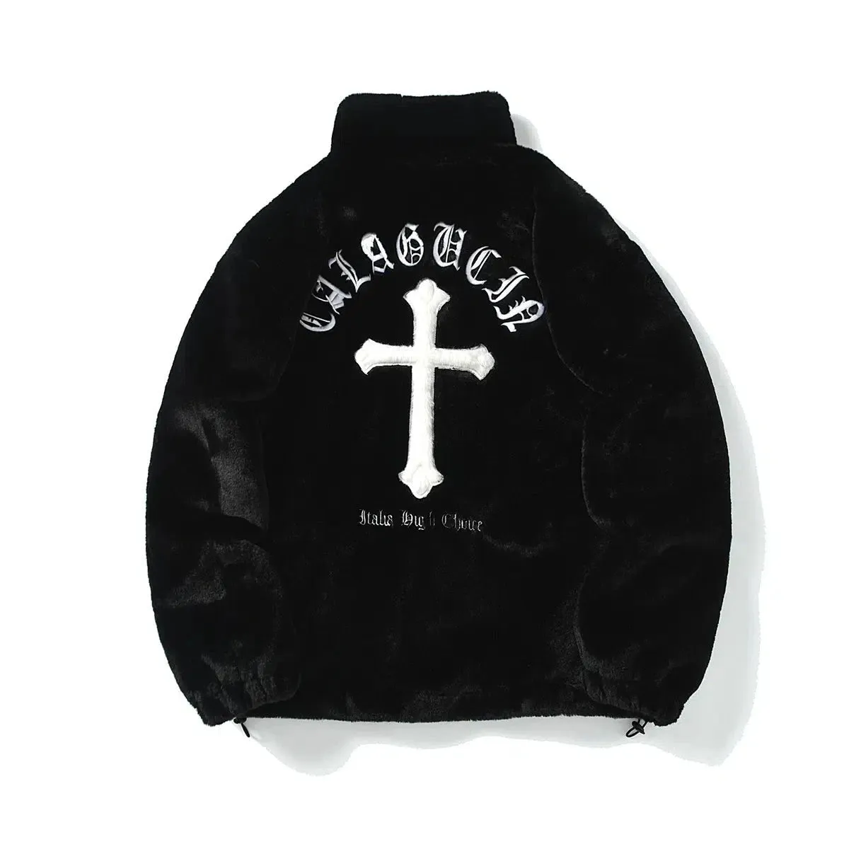 Tie-Dye Furry Quilted Plush Jacket