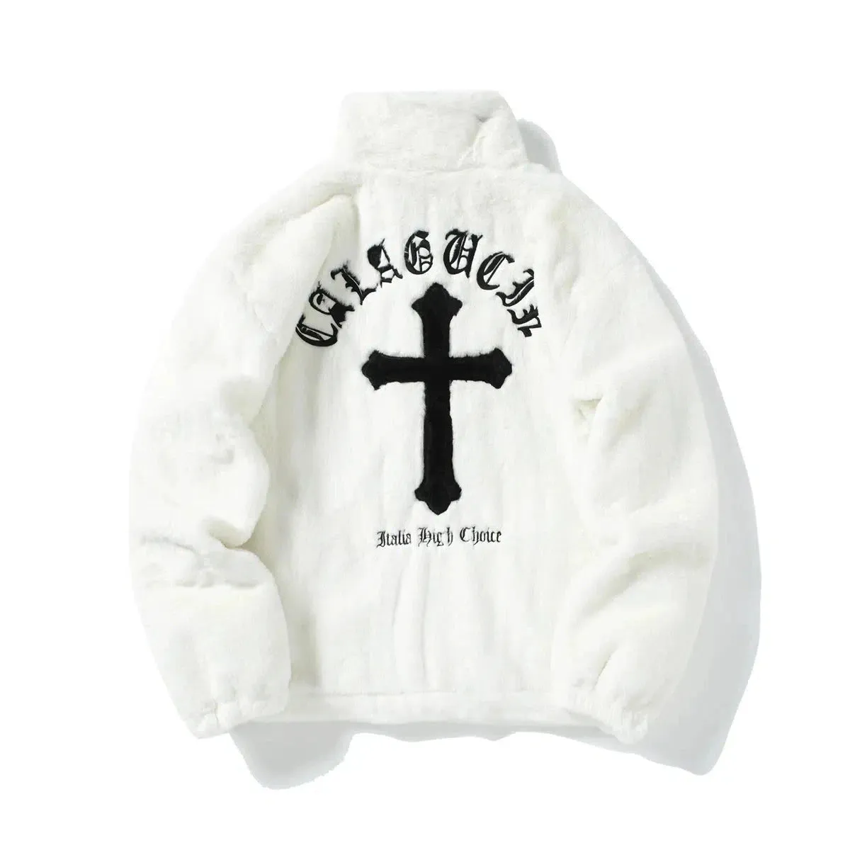Tie-Dye Furry Quilted Plush Jacket