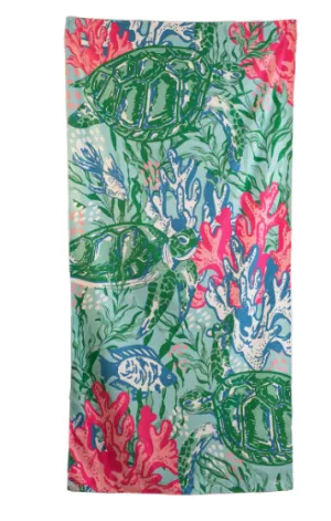 Tobago Cays Beach Towel Aruba Blue/Lime/Hot Pink