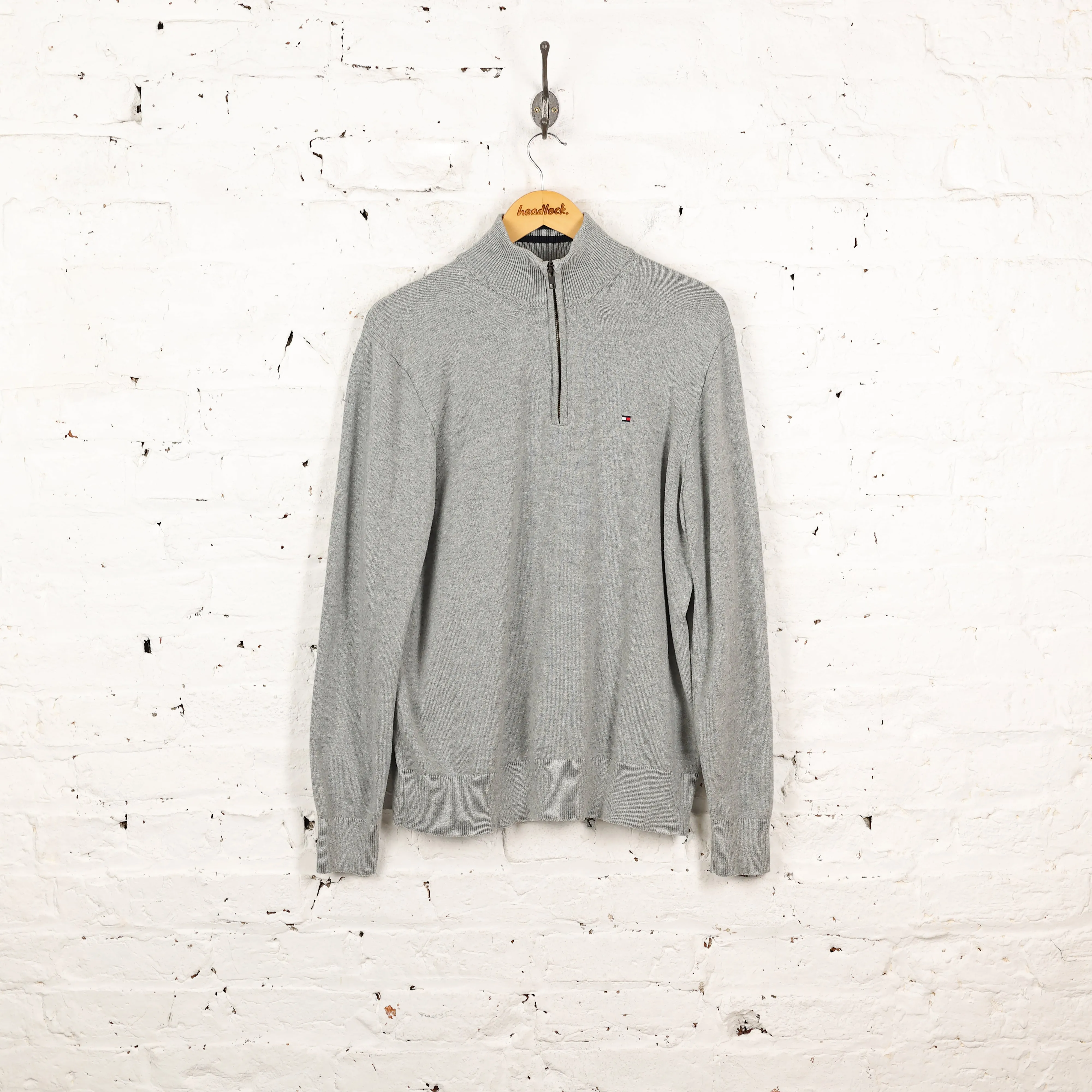 Tommy Hilfiger 1/4 Zip Sweatshirt - Grey - XL
