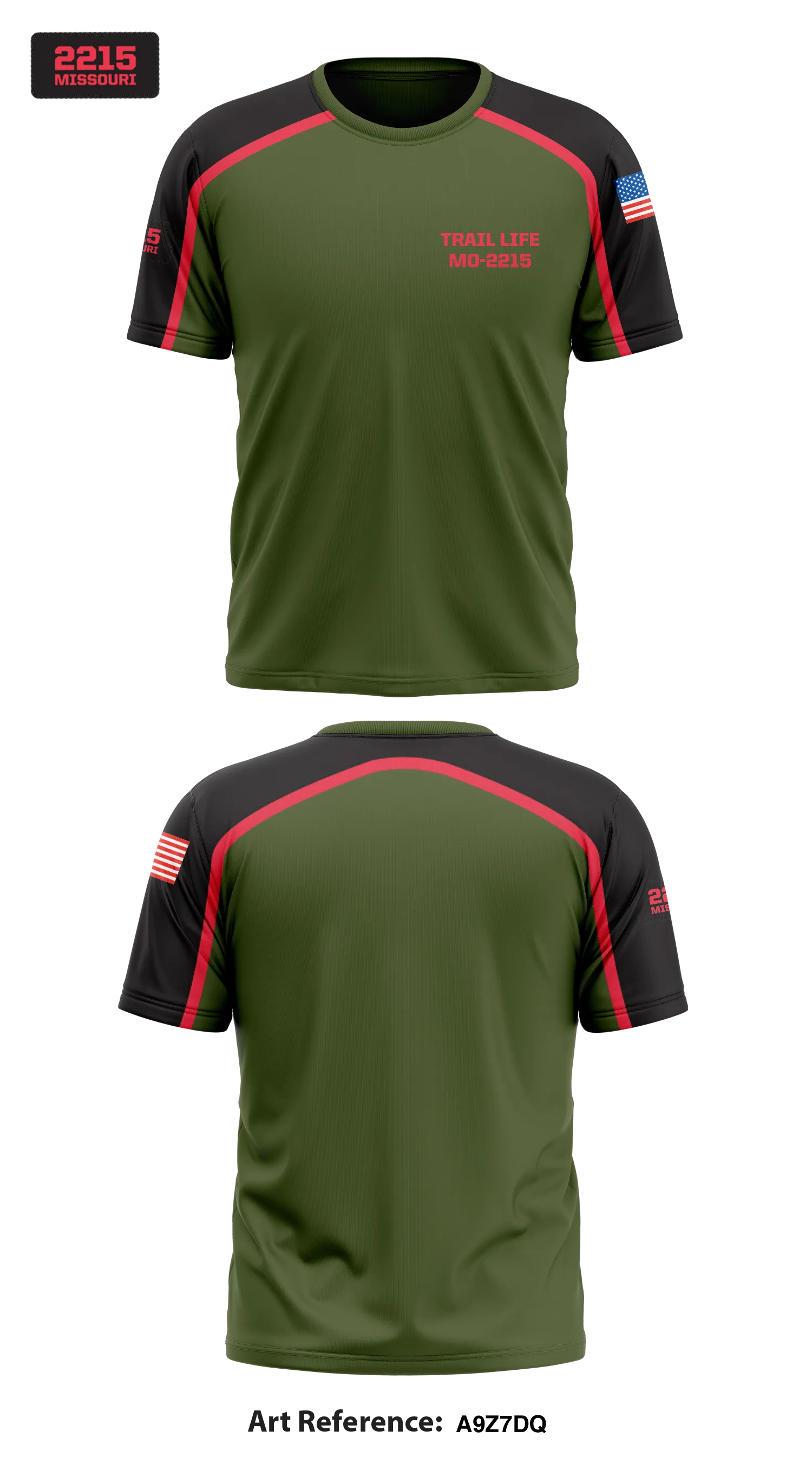 Trail Life Troop MO-2215 Core Men's SS Performance Tee - a9Z7dq