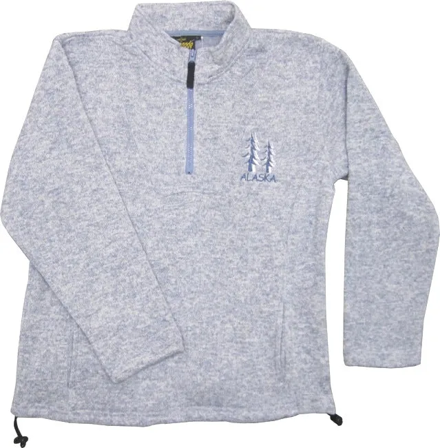 Trees Alaska Ladies Quarter-Zip Sweatshirt