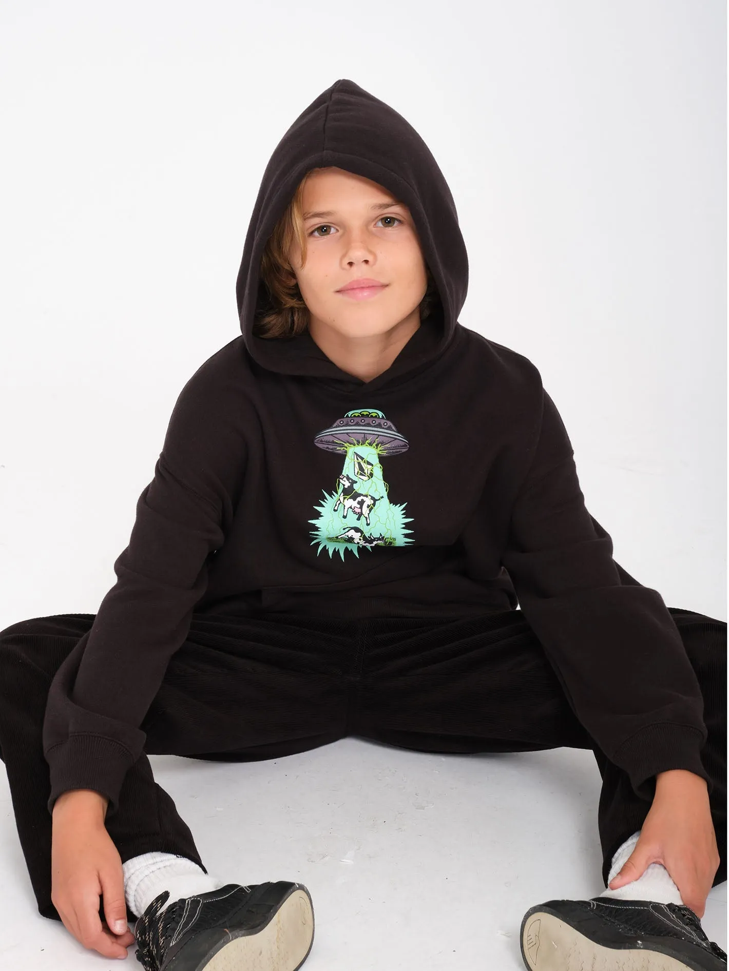 Udder Space Hoodie - Black  - (KINDER)