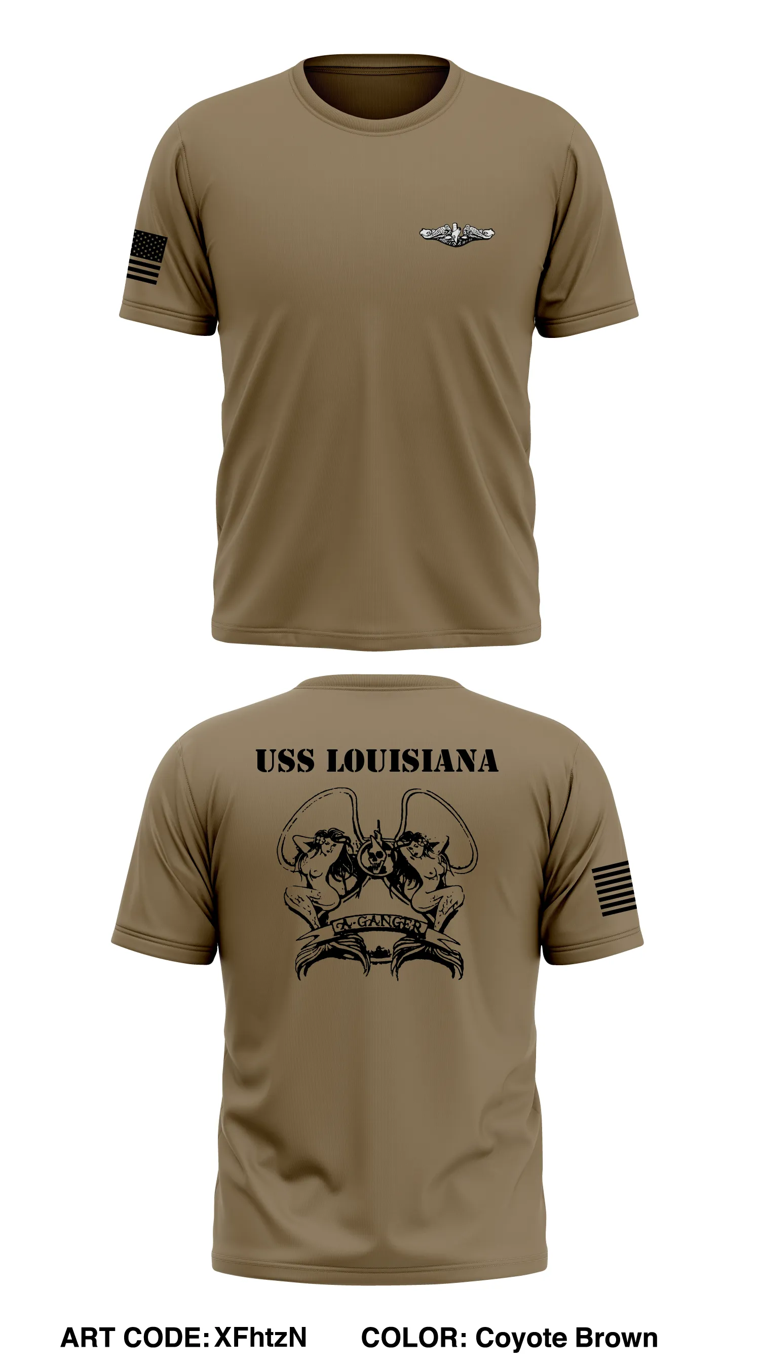 USS LOUISIANA 2 Store 1 Core Men's SS Performance Tee - XFhtzN