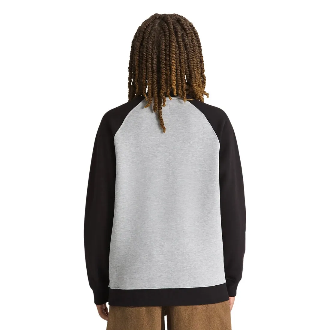 Vans Boys Core Basic Raglan Crew - Black/Cement Heather