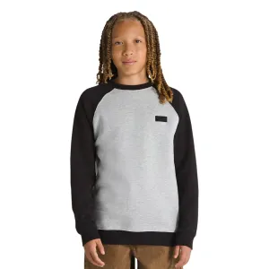 Vans Boys Core Basic Raglan Crew - Black/Cement Heather