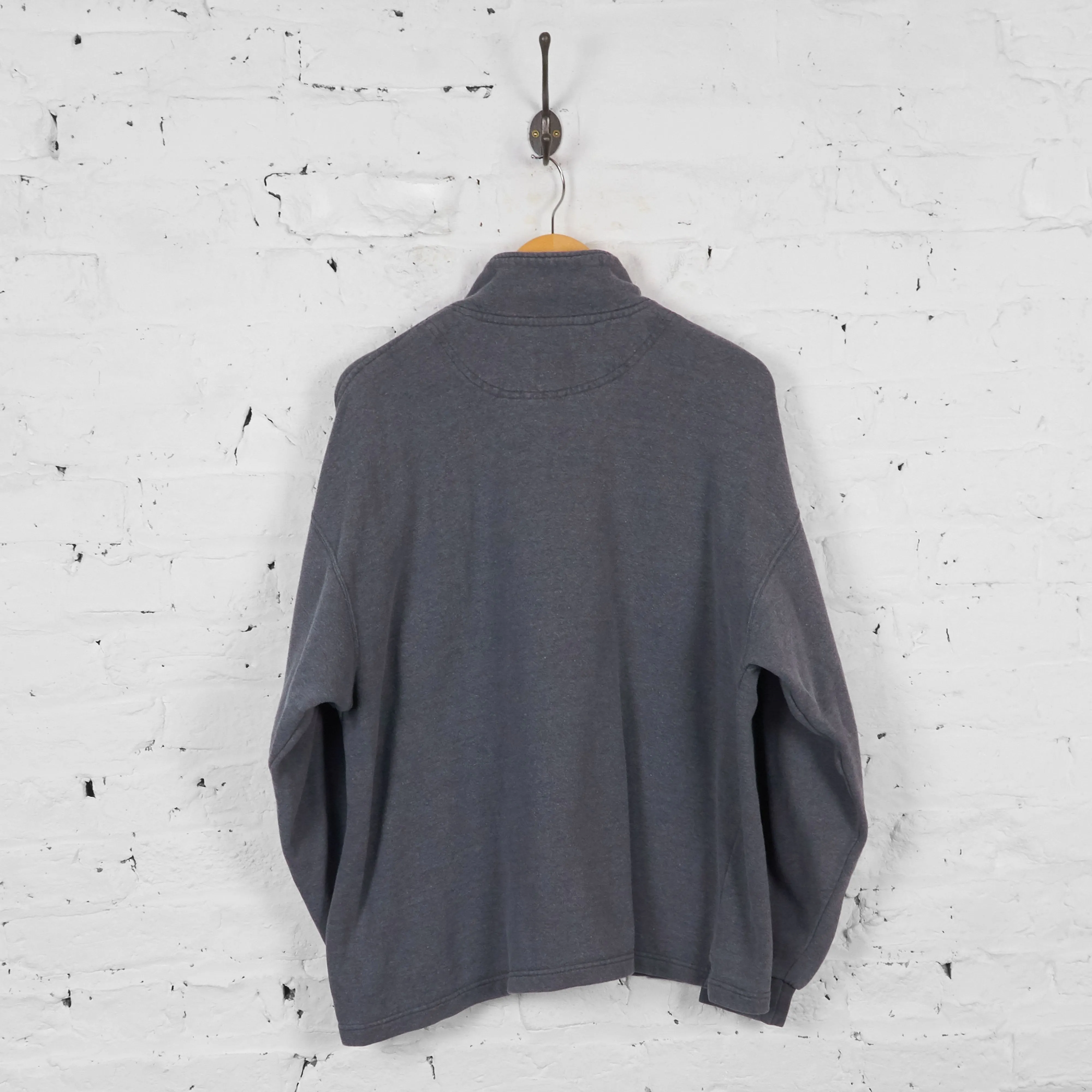 Vintage 1/4 Zip Up Nike Sweatshirt - Grey - L